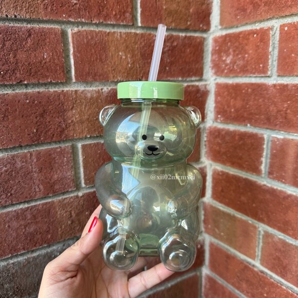 TARGET BULLSEYE PLAYGROUND GREEN BEAR TUMBLER 1CT - Picture 1 of 3